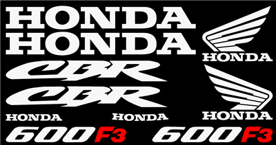 Honda F3 Decal Set 1998 Model  2 colour